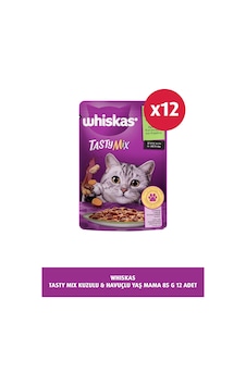 Whiskas Tastymix Kuzu Etli & Havuçlu Yetişkin Kedi Maması 12 x 85 G Whiskas Tastymix Kuzu Etli & Havuçlu Yetişkin Kedi Maması 12 x 85 G
