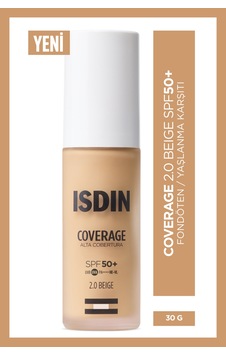 Isdın Coverage Spf 50+ Renkli Güneş Koruyucu Fondöten 30 G 2.0 Beige Isdın Coverage Spf 50+ Renkli Güneş Koruyucu Fondöten 30 G 2.0 Beige