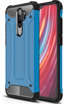 Kilifone - Xiaomi Uyumlu Redmi Note 8 Pro - Kılıf Çift Katman Zırh Tank Crash Military Kapak - Mavi Kilifone - Xiaomi Uyumlu Redmi Note 8 Pro - Kılıf Çift Katman Zırh Tank Crash Military Kapak - Mavi