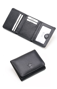 Ancora Leather Hakiki Deri Gizli Mıknatıslı Ünisex Cüzdan-46200 Siyah Ancora Leather Hakiki Deri Gizli Mıknatıslı Ünisex Cüzdan-46200 Siyah