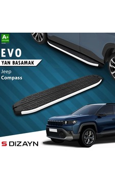 S-dizayn Jeep Compass 3 Evo Aluminyum Yan Basamak 193 Cm 2025 Üzeri A+ Kalite