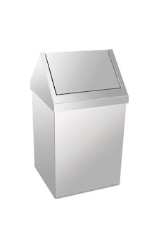 KROM ÇATI KAPAKLI ÇÖP KOVASI 25 LT PLX-3800-325 Gri