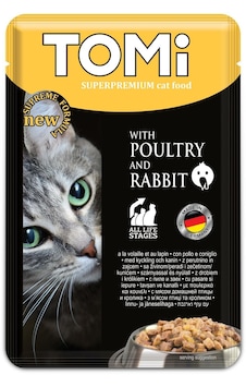 Tomi Premium Pouch Tavşanlı ve Kanatlı Yetişkin Kedi Konservesi 100 G Tomi Premium Pouch Tavşanlı ve Kanatlı Yetişkin Kedi Konservesi 100 G
