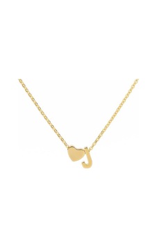 Altın Kaplama Kalp J Harf 3 Boyutlu Kolye Gold Altın Kaplama Kalp J Harf 3 Boyutlu Kolye Gold