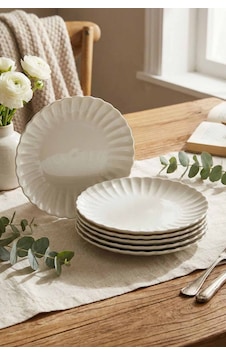 Kütahya Porselen Luz 6 Parça 21 Cm Pasta Tabağı Ekru Kütahya Porselen Luz 6 Parça 21 Cm Pasta Tabağı Ekru