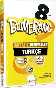 8. Sınıf Türkçe Bumerang Konu Konu Haftalık Denemeler 8. Sınıf Türkçe Bumerang Konu Konu Haftalık Denemeler