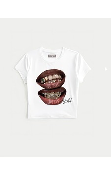 Kalic Studio Grillz Baby Tee Beyaz