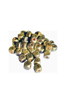 Ahşap Küp Harfli Boncuk 10X10 Mm 100 Gram Gold Ahşap Küp Harfli Boncuk 10X10 Mm 100 Gram Gold