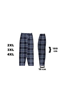 Venüs Pijama Tek Alt Ekose Desen