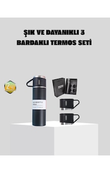 Paslanmaz Çelik 500 Ml Termos Seti 8 Saat Isı Koruma Vakumlu Sızdırmaz Ve Taşınabilir Çok Renkli