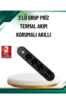 Buğz Akım Korumalı Anahtarlı Usb Girişli Üçlü Priz Buğz Akım Korumalı Anahtarlı Usb Girişli Üçlü Priz