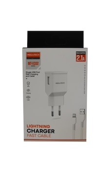 Megatech MT-EC02 2.1a Lightning Usb Kablo + Ev Şarj Adaptörü Hızlı Şarj Cihazı Megatech MT-EC02 2.1a Lightning Usb Kablo + Ev Şarj Adaptörü Hızlı Şarj Cihazı