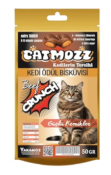 Catmozz Crunch Güçlü Kemikler Dışı Çıtır İçi Yumuşak Biftekli Kedi Ödülü 50 G Catmozz Crunch Güçlü Kemikler Dışı Çıtır İçi Yumuşak Biftekli Kedi Ödülü 50 G