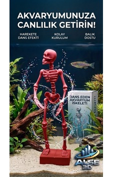 Alse Dans Eden Akvaryum İskeleti 2'li Set - Akvaryumunuzda İkili Eğlence Kırmızı Alse Dans Eden Akvaryum İskeleti 2'li Set - Akvaryumunuzda İkili Eğlence Kırmızı