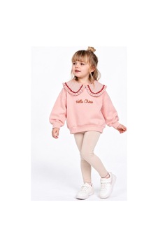 Kidsroom Yaka Detaylı Sweatshirt Pembe Pembe