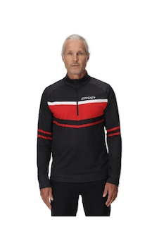Spyder Spyder Legacy 1/2 Zip Erkek İçlik Üst 6000 Siyah Spyder Spyder Legacy 1/2 Zip Erkek İçlik Üst 6000 Siyah