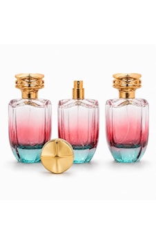 15 Adet Boş Cam Parfüm Şişe, 100 Ml, Su Yeşili-kırmızı Degrade Model, Şeffaf, 15 Adet Boş Cam Parfüm Şişe, 100 Ml, Su Yeşili-kırmızı Degrade Model, Şeffaf,