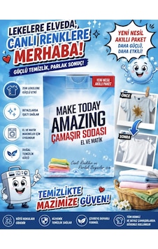 Make Today Amazing Çamaşır Sodası İle Lekelere Elveda, Canlı Renklere Merhaba Make Today Amazing Çamaşır Sodası İle Lekelere Elveda, Canlı Renklere Merhaba