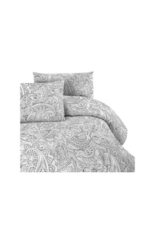 Menderes Home Cotton Collection Ranforce Çift Kişilik Nevresim Seti Şal Gri Renkli