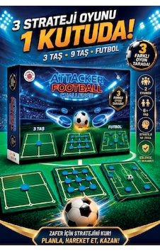 Attacker Football Challenge 3 Strateji Oyunu 1 Kutuda 3 Taş 9 Taş Futbol Zeka Oyunu - Attacker Football Challenge 3 Strateji Oyunu 1 Kutuda 3 Taş 9 Taş Futbol Zeka Oyunu -