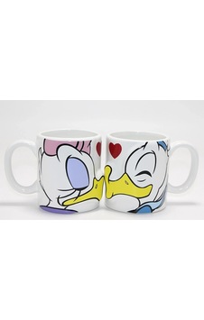 Donald Ve Daisy Duck 2'li Öpüşen Çift Kupa Bardak Seti Alk4539