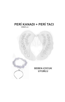 Beyaz Dantel Tüllü Peri Kanadı Ve Peri Tacı Seti 45x40 Cm 1 Beyaz Dantel Tüllü Peri Kanadı Ve Peri Tacı Seti 45x40 Cm 1