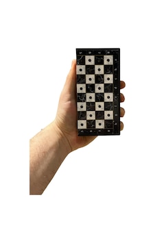 Gifthome Pocket Serisi Küçük Boy Metal Black Taş Ve Mermer Desenli Kutulu Klasik Satranç Takımı 13,5 X 13,5 Cm.