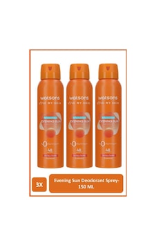 Watsons Evening Sun Deodorant Sprey Pudrasız 150 Ml X3