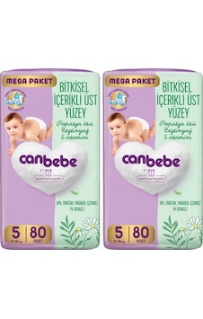 Canbebe Bebek Bezi Mega Paket Junior 5 Beden 11-18kg 80 Li X 2 PKT 2'li