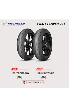 Michelin Pilot Power 2ct 110/70 Zr17 54w - 150/60 Zr17 66w Ön Arka Motosiklet Lastik Takımı
