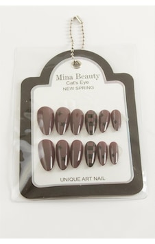 Desenli - 600 - Mina Beauty Kedi Gözü Takma - Csmo-tex - Tırnak Kahverengi Desenli - 600 - Mina Beauty Kedi Gözü Takma - Csmo-tex - Tırnak Kahverengi
