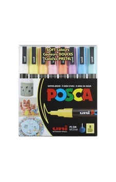 Uni Pc-3m/8c Sc Posca Su Bazlı Poster Markörü Soft 09-1.3mm Renk 8li Set Uni Pc-3m/8c Sc Posca Su Bazlı Poster Markörü Soft 09-1.3mm Renk 8li Set