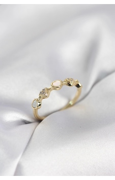 Gold Renk Minimal Model Zirkon Taşlı Pirinç Kadın Yüzük Çok renkli Gold Renk Minimal Model Zirkon Taşlı Pirinç Kadın Yüzük Çok renkli