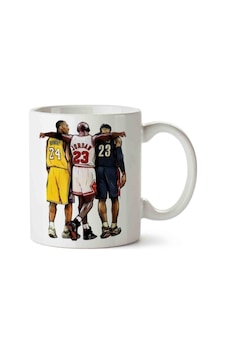 Michael Jordan Kobe Bryant Lebron James Porselen Kupa Bardak Beyaz Michael Jordan Kobe Bryant Lebron James Porselen Kupa Bardak Beyaz
