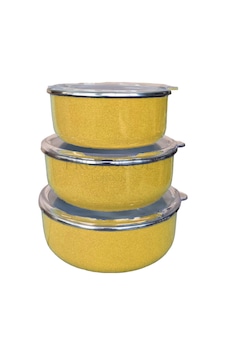 Prestijli Italyan Emaye 3'lü Saklama Seti 14/16/18 Cm Renkli Prestijli Italyan Emaye 3'lü Saklama Seti 14/16/18 Cm Renkli