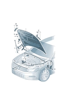 VW Passat B8 - B9 Kaput Amortisörü 3G0823359 - 3G0823359A VW Passat B8 - B9 Kaput Amortisörü 3G0823359 - 3G0823359A