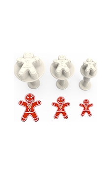 Gingerman Basmalı (Enjektörlü) Kopat Kurabiye Kalıbı – 3'lü Gingerman Basmalı (Enjektörlü) Kopat Kurabiye Kalıbı – 3'lü