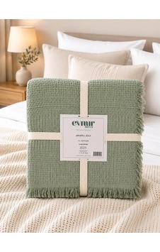 Evnur Home Jakarlı Joly Yatak Örtüsü Pike 240x260 Haki Evnur Home Jakarlı Joly Yatak Örtüsü Pike 240x260 Haki