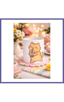 Bezos Sevimli Kedi Bubble Tea Tasarımlı Porselen Kupa Model 192 Boba Çayı İçen Kedi Kahve Kupası Kedi Severlere Hediyelik Kupa Bardak Nıda Diğer Bezos Sevimli Kedi Bubble Tea Tasarımlı Porselen Kupa Model 192 Boba Çayı İçen Kedi Kahve Kupası Kedi Severlere Hediyelik Kupa Bardak Nıda Diğer