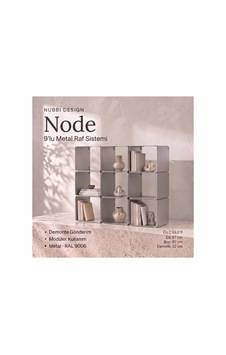 Node 9 Lu Modüler Metal Kitaplık 9 Bölmeli Küp Tasarım Dekoratif Raf Sistemi Gümüş - 940105938 Gümüş Node 9 Lu Modüler Metal Kitaplık 9 Bölmeli Küp Tasarım Dekoratif Raf Sistemi Gümüş - 940105938 Gümüş