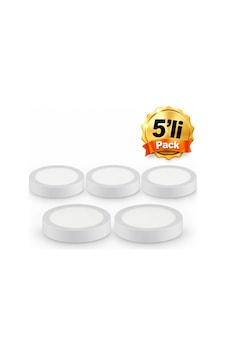 Horoz Doralin-24 24w Beyaz Kasa 3000k Yuvarlak Smd Led Armatür 5''li Pack Çok Renkli