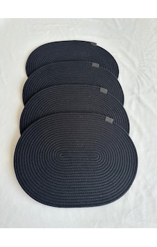 Jüt Amerikan Servis Sofra Altlığı, Masa Dekoru Supla Oval 30x40 4lü Siyah Jüt Amerikan Servis Sofra Altlığı, Masa Dekoru Supla Oval 30x40 4lü Siyah