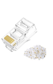 Rj45 Cat5/cat6 8p8c Uç 100'lük Poşet Adet: 100 Adet