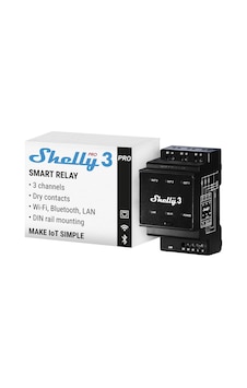 Shelly Pro 3 Wi-fi, Lan Ve Bluetooth 3 Kanallı Akıllı Röle Ev Ve Bina Otomasyonu Alexa Ve Google Home İle Uyumlu İos Android Uygulaması Işık Otomasyonu Motorlu Valf İçin Uzaktan Kumanda Shelly Pro 3 Wi-fi, Lan Ve Bluetooth 3 Kanallı Akıllı Röle Ev Ve Bina Otomasyonu Alexa Ve Google Home İle Uyumlu İos Android Uygulaması Işık Otomasyonu Motorlu Valf İçin Uzaktan Kumanda