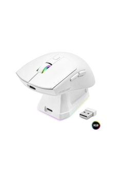 Kablosuz Rgb Mouse Şarj Standlı - Beyaz Mf1215w Kablosuz Rgb Mouse Şarj Standlı - Beyaz Mf1215w