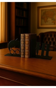 Harry Potter Temalı Metal Kitap Tutucu 2 Li Set Dekoratif Film Figürlü Masa Üstü Aksesuar Harry Potter Temalı Metal Kitap Tutucu 2 Li Set Dekoratif Film Figürlü Masa Üstü Aksesuar
