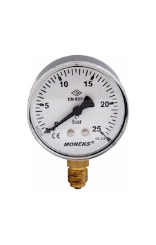 Manometre 63 - 0 16 Bar - Metal Gövdeli - Alttan Çıkışlı - Monek Manometre 63 - 0 16 Bar - Metal Gövdeli - Alttan Çıkışlı - Monek