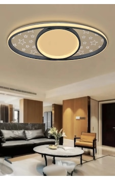 Yummy Çocuk Odası Plafonyer Tavana Yapışık Yüksek Işık Gücü Modern Led Avize - Gri Gri