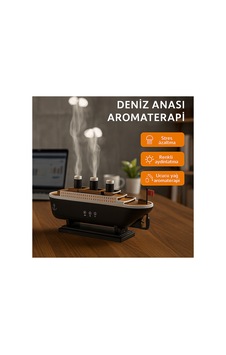 Led Işıklı Gemi Tasarımlı Buhar Makinesi Ortam Nemlendirici & Aromaterapi Kahverengi - 784000170 Led Işıklı Gemi Tasarımlı Buhar Makinesi Ortam Nemlendirici & Aromaterapi Kahverengi - 784000170