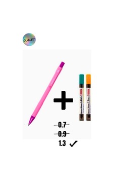 1.3 Mm Uçlu Kalem Ve 2 Paket 1.3 Mm Uç Seti Mikro Pembe 1.3 Mm Uçlu Kalem Ve 2 Paket 1.3 Mm Uç Seti Mikro Pembe